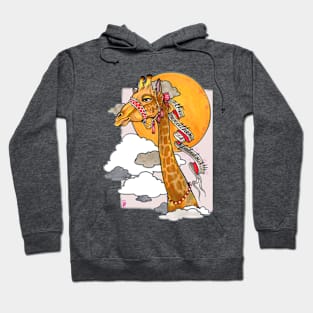 How's the weather up there? - tall giraffe shirt Hoodie